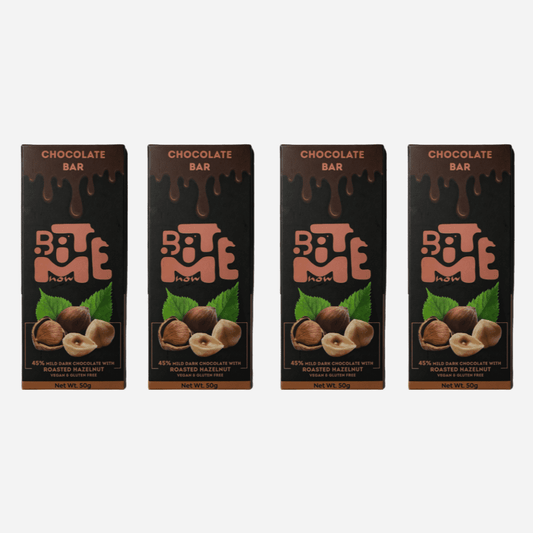 Pack Of 4  45% Dark With Roasted Hazelnuts chocolate | Vegan | gluten free